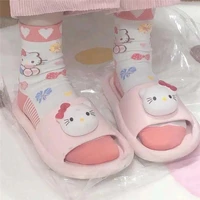 kawaii anime hello kitty jk lolita sanrio cinnamoroll plush cartoon cute plushie mid tube socks toys for girl birthday gift
