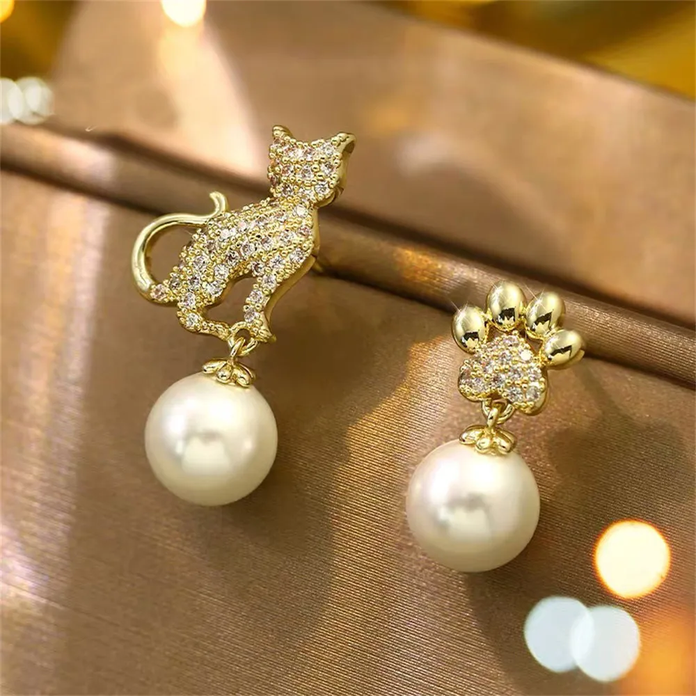 

DIY Pearl Accessories 925 Silver Ear Stud Empty Holder Fashion Gold Silver Eardrop Holder Suitable for Mounting 8-13mm Beads