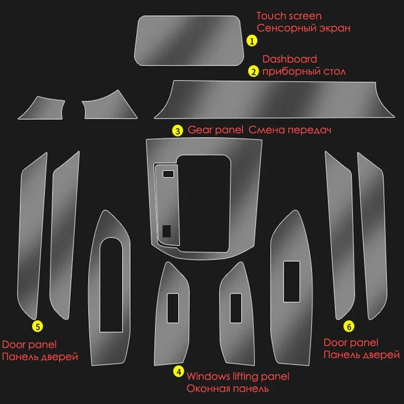 ТПУ-пленка для Mazda CX5 CX-5 2017-2023 Φ центральная консоль сенсорный экран приборная