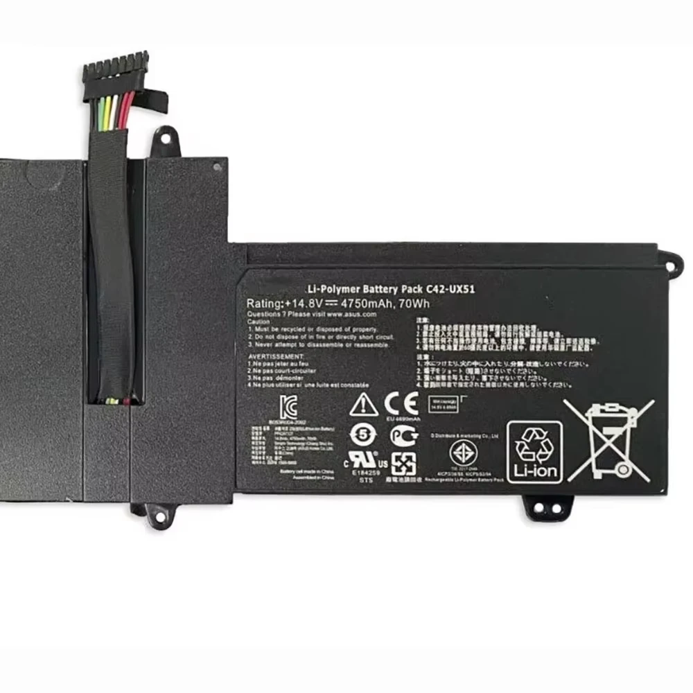 Аккумулятор C42-UX51 для ASUS ZenBook U500 U500V U500VZ UX51 UX51V UX51VZ 14.8V 70Wh (art.: 3920dc96b2da7) - 3920dc96b2da7