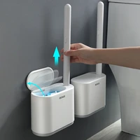 ecoco disposable toilet brush with cleaning liquid wall mounted cleaning tool for bathroom replacement brush head wc accessories