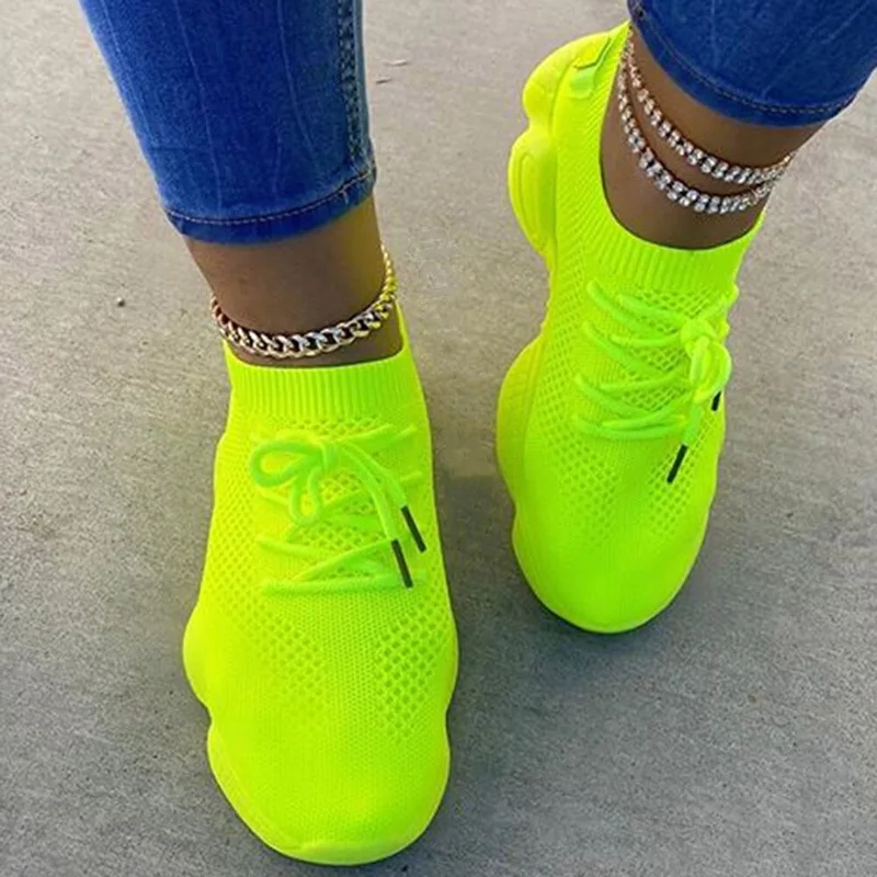2021 New Shoes for Women Sneakers Mesh Breathable Comfortable Fashion Sports Shoes Green Black Woman Casual Shoes Tenis De Mujer