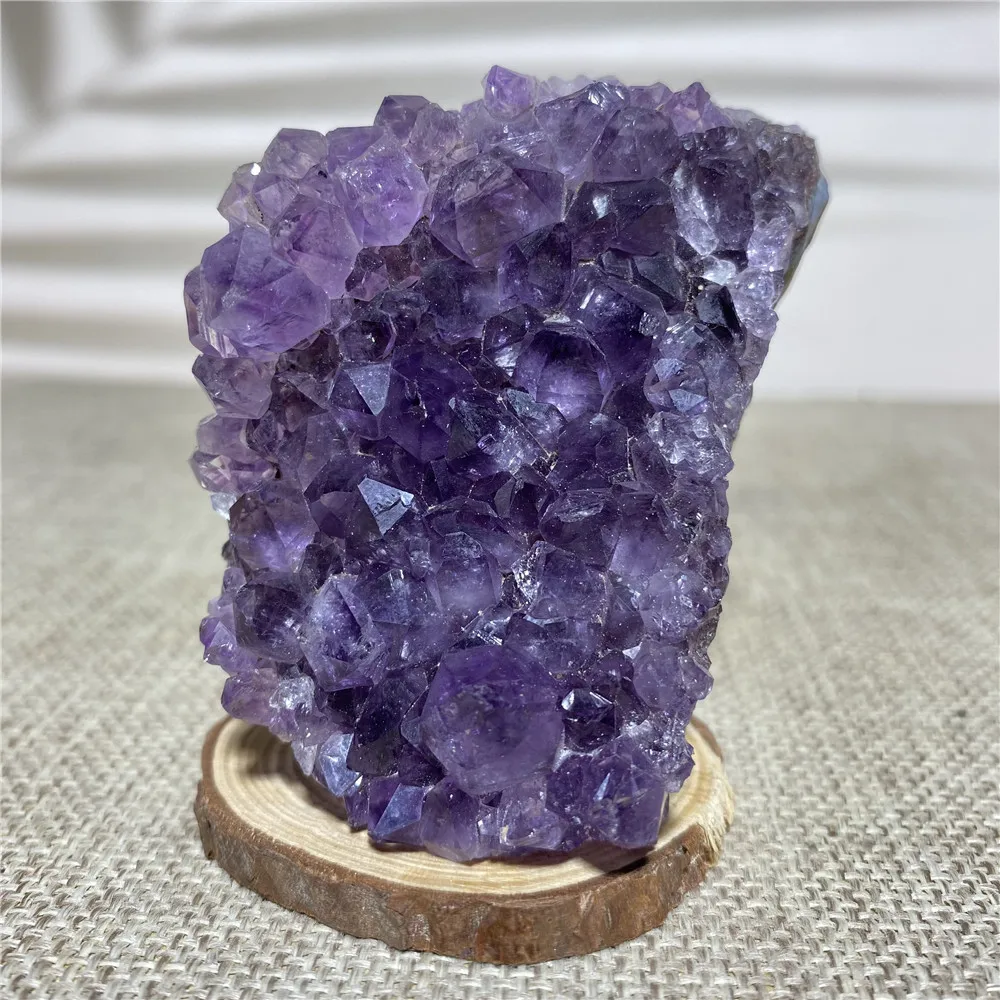 Natural Stone Amethyst Quartz Druzy Crystal Cluster Specimen Home Decoration Collection Wicca Mineral Reiki Healing Geode Agate