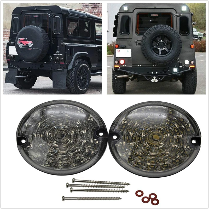 

2/10 шт. дымчатые линзы, полный комплект обновления светодиодной лампы для Land Rover Defender 1990-2016, передние индикаторные лампы, задние противотуманные фары