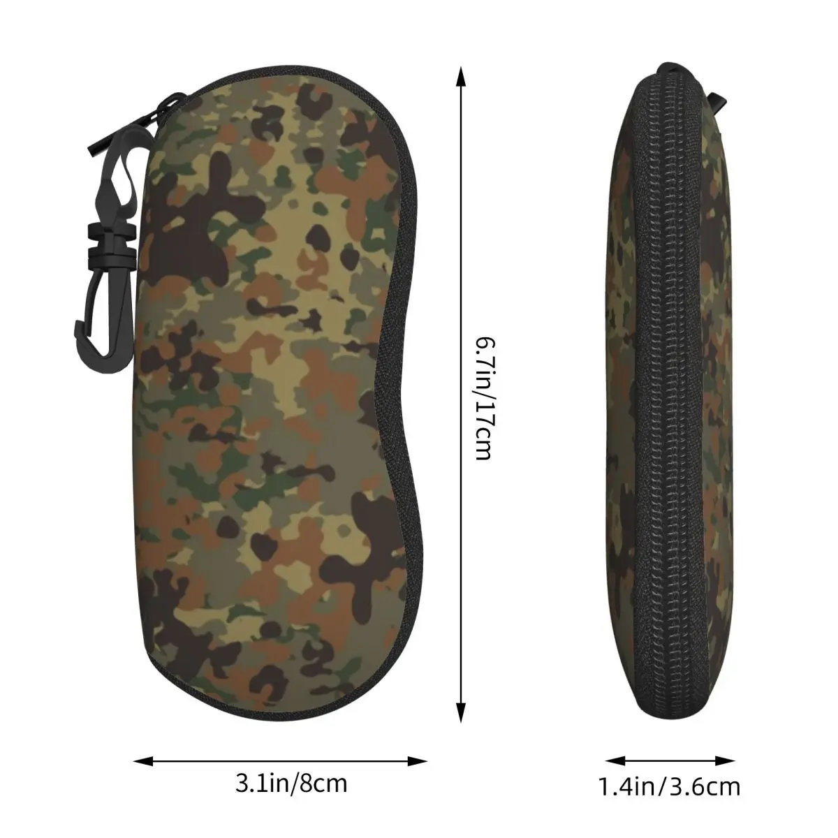 Изготовленный на заказ камуфляжный футляр для очков Flecktarn портативный военный