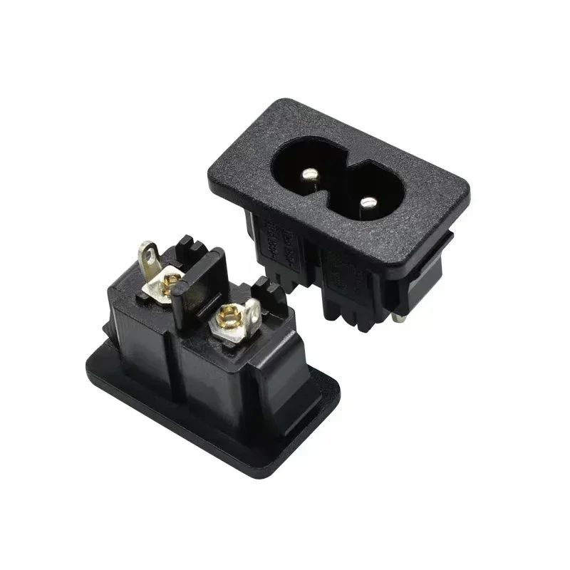 

5 шт. AC250v 2,5a iec320 c8 штекер 2-контактный разъем питания на входе