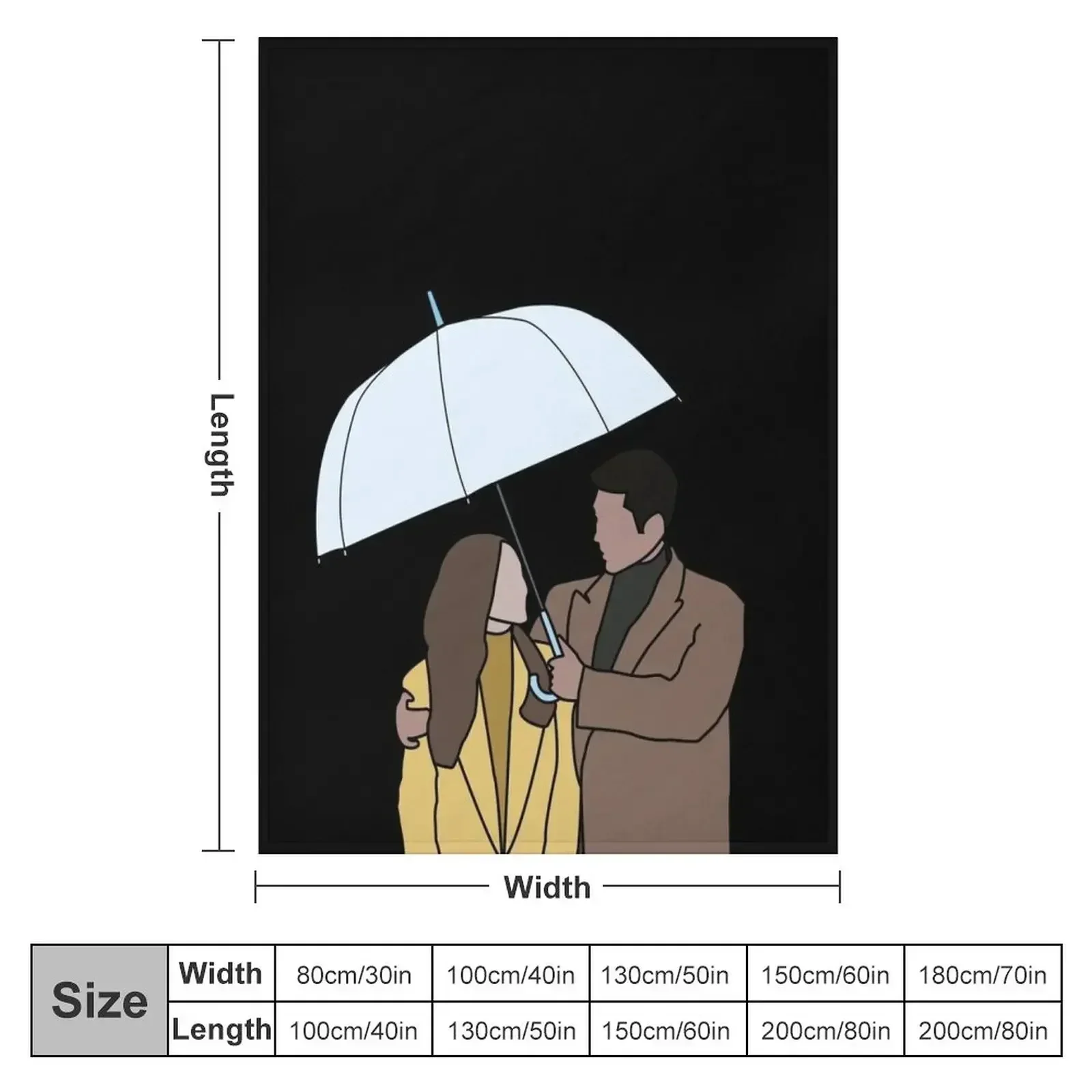 Crash Landing on you - Ri Jung Hyuk And Yoon Se-Ri Hyun Bin Son Ye-jin Зонтик сцены Плед Одеяло Тонкие волосатые