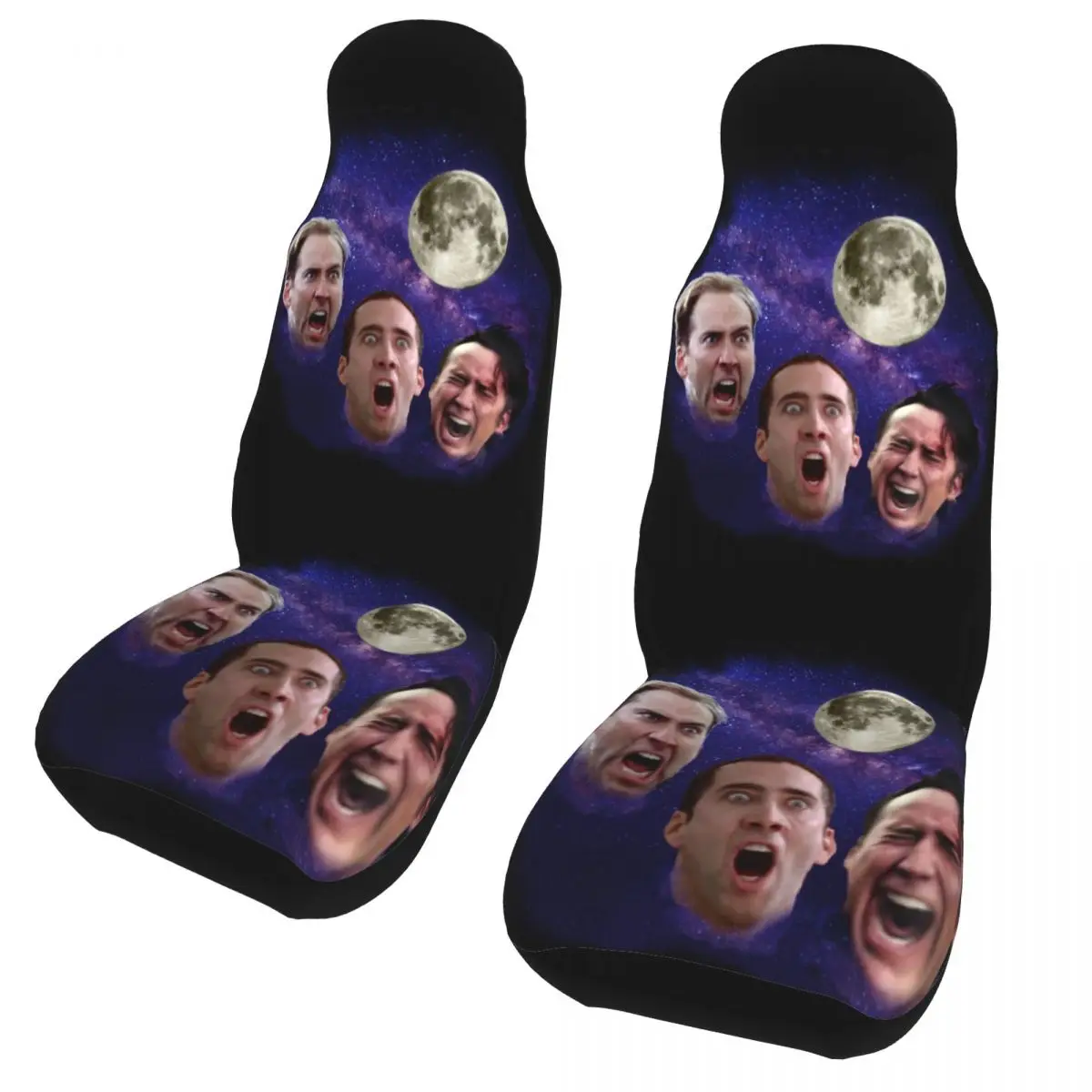 

Custom Nicolas Cage Funny Meme Universal Car Seat Covers Fit for Cars Trucks SUV or Van Auto Seat Cover Protector 2 Pieces