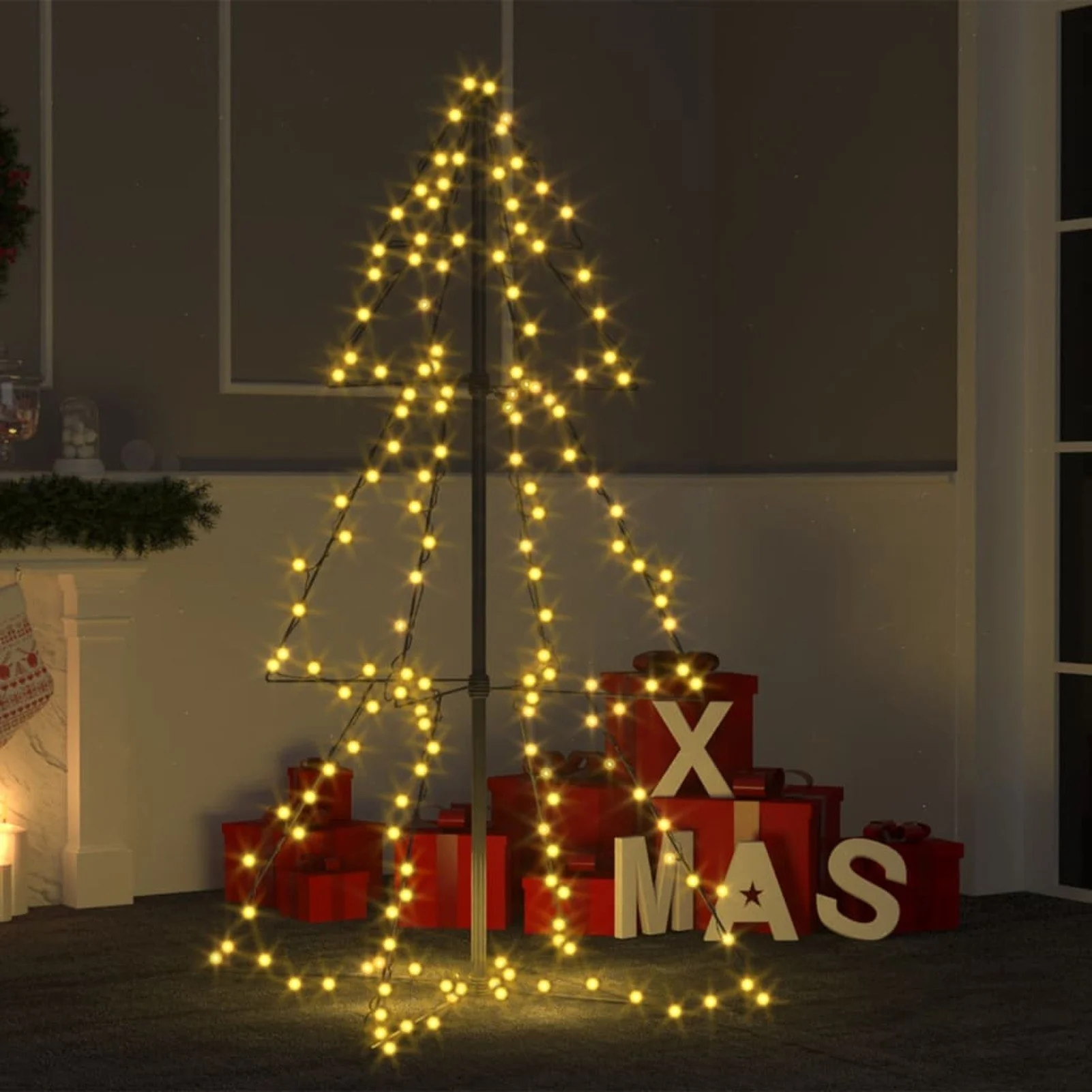 

Christmas Cone Tree 160 LEDs Indoor and Outdoor 30.7"x47.2"