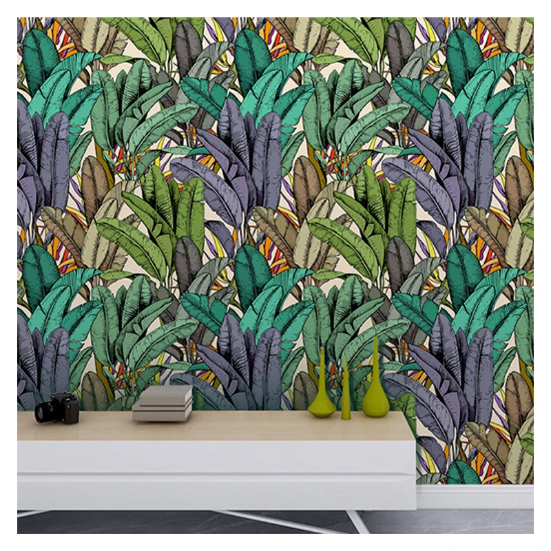 

Самоклеящаяся настенная бумага s тропические леса растения ПВХ настенные наклейки для гостиной фон настенная бумага украшение мебели