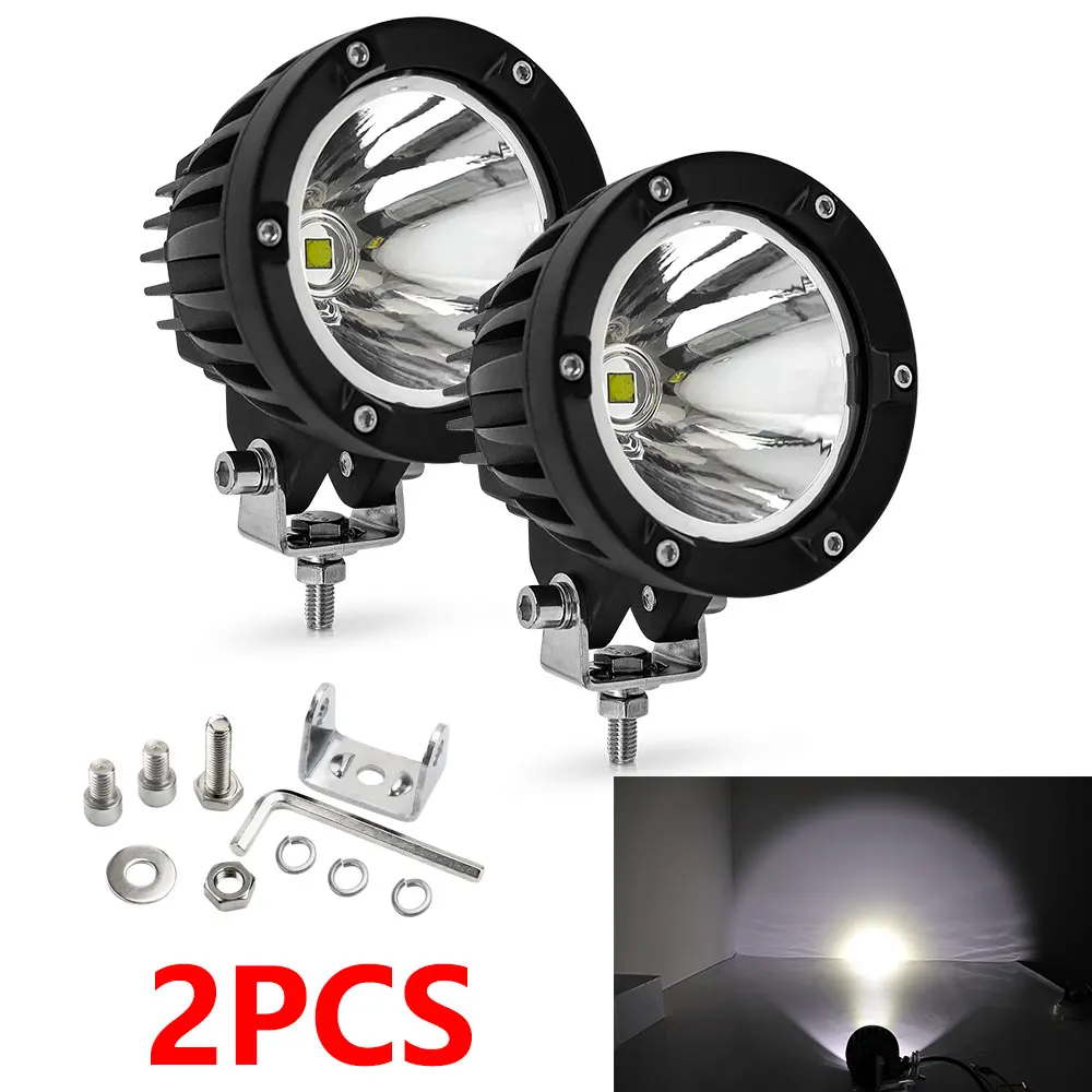 

HAOLIDE 4-дюймовый светодиодный автомобиль, рабочая модель, 4x4 внедорожник, высокая мощность, грузовик, лодка, мотоцикл, авто светодиодный туман для вождения, 12 В, 24 В