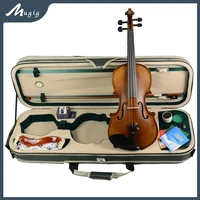 Advanced Handmade 4/4 Size Violin Solidwood Stradivari Copy Strong Deep Tone Despiau Style Bridge Strings Bow Oblong Case KIT