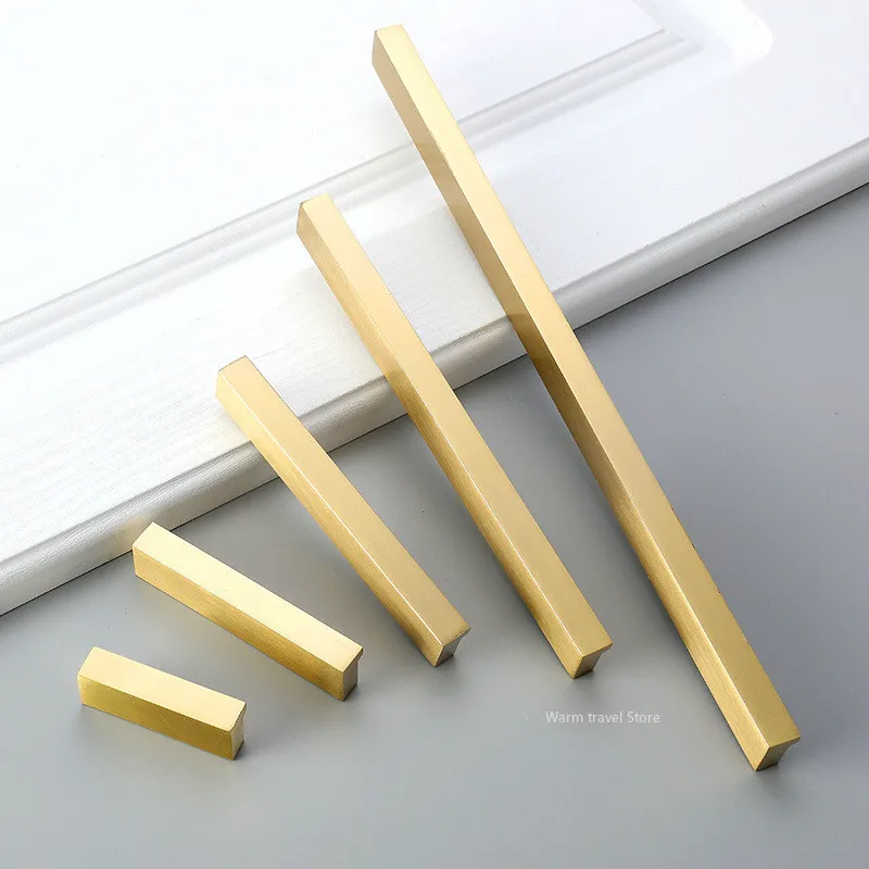 

Латунные мебельные ручки золотая для шкафа, дверные ящики, шкаф, комод, ручки, ручки для шкафа, кухонные ручки
