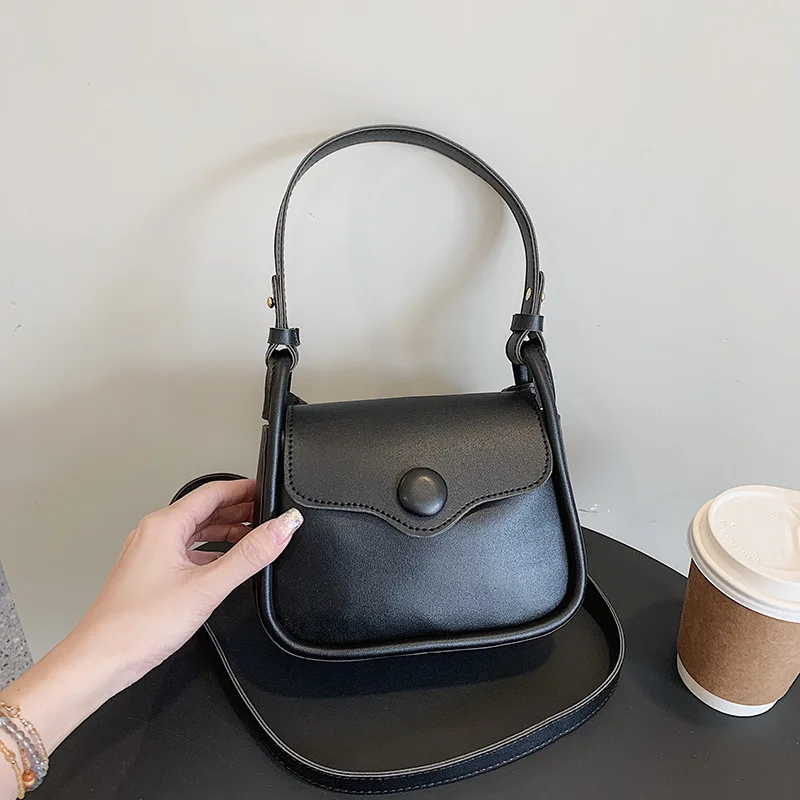 

Contrast Vintage Casual Women's Shoulder Bag Pu Leather Designer Crossbody Bags for Women New Fashion Luxury Female Handbag