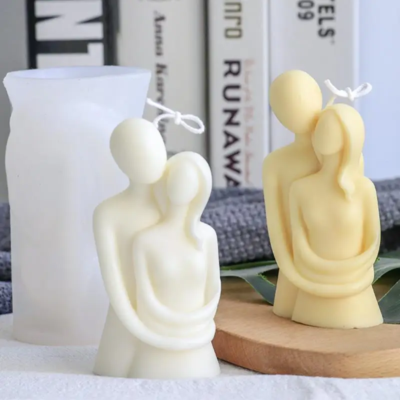 

NEW 3D Romantic Couple Portrait Lovers Silicone Candle Mold Carving Art Aromatherapy Plaster Home Decoration Mold Wedding Gift