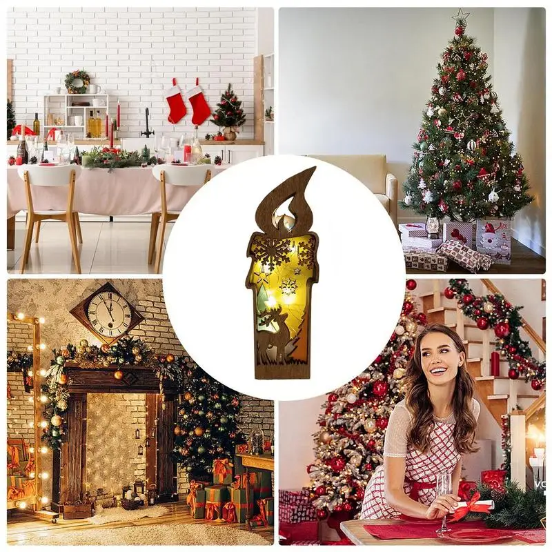 Светодиодные рождественские огни с изображением оленя светящиеся украшения в