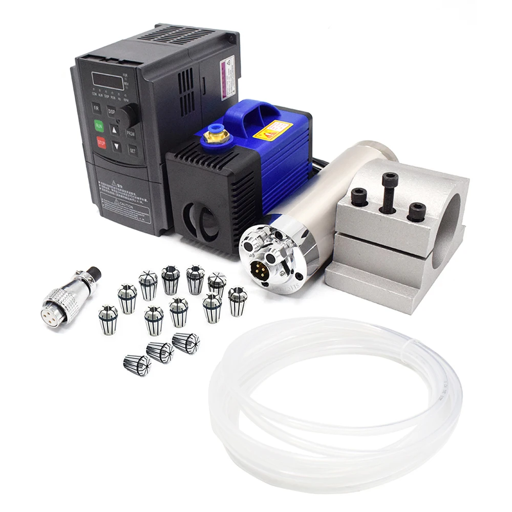 Электродвигатель шпинделя с водяным охлаждением 1 5 кВт + VFD зажим 80 мм водяной