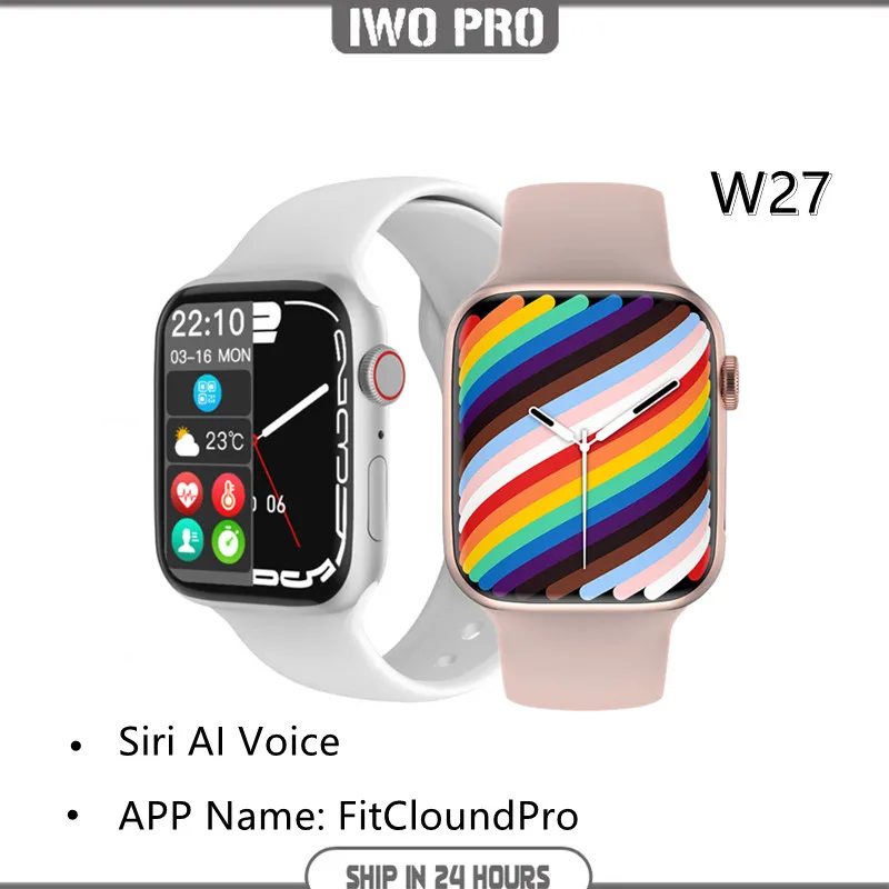 Смарт-часы IWO PRO NWE серия W27 7 для мужчин и женщин Новые смарт-часы с NFC ии голосовым