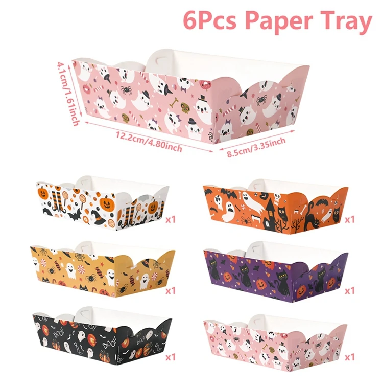 

Бумажные подносы с тыквой и призраком FENGRISE