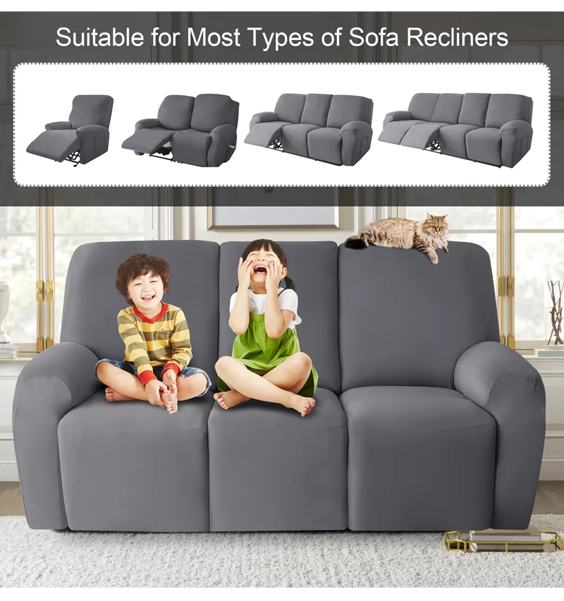 

Stretch Recliner Sofa Cover for Living Room Elastic Reclining Chair Cover Protector 1/2/3/4 Seater Lazy Boy Relax Armchair Cover