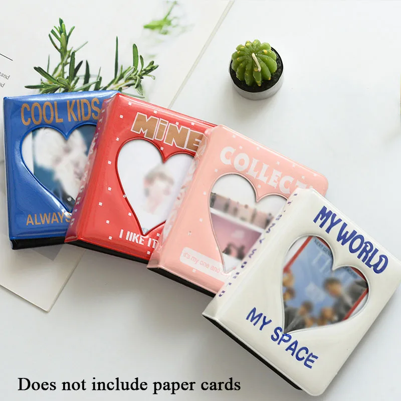 

3 Inch Photo Album Cover & Inner Pages PVC Hollow Love Heart Binder Photocard Holder Card Holder Instax Polaroid Albumes