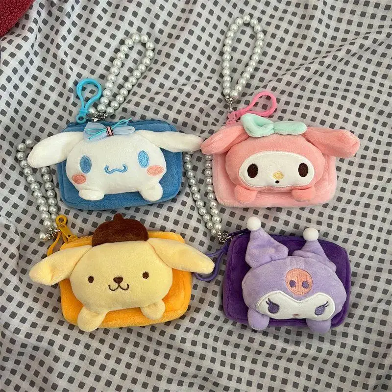 

Аниме Sanrio портмоне Kawaii My Melody Kuromi Cinnamoroll Студенческая сумка для хранения разных видов детский маленький кошелек Милая Мини