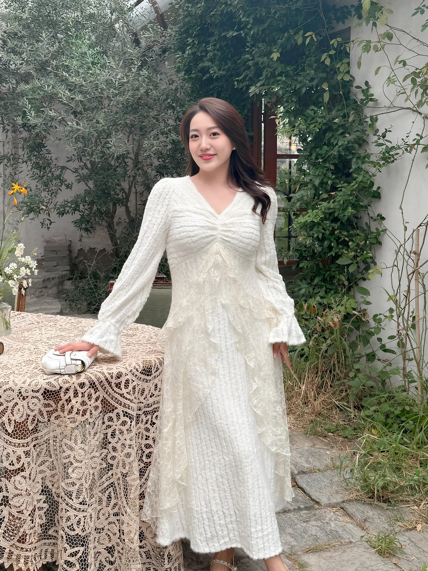 Плюс Размер Чжан Фарт Женская одежда больших размеров Французский стиль Осень и