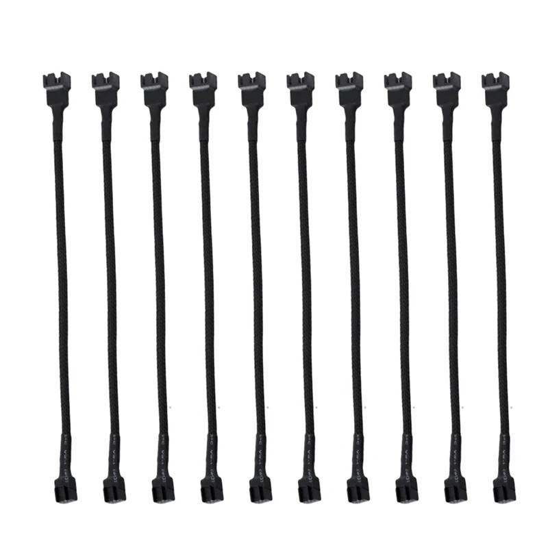 

10 Pieces Of Computer Adapter Cable Cpu Fan Cable 4Pin One-To-One Motherboard Fan Extension Cable Radiator 27Cm