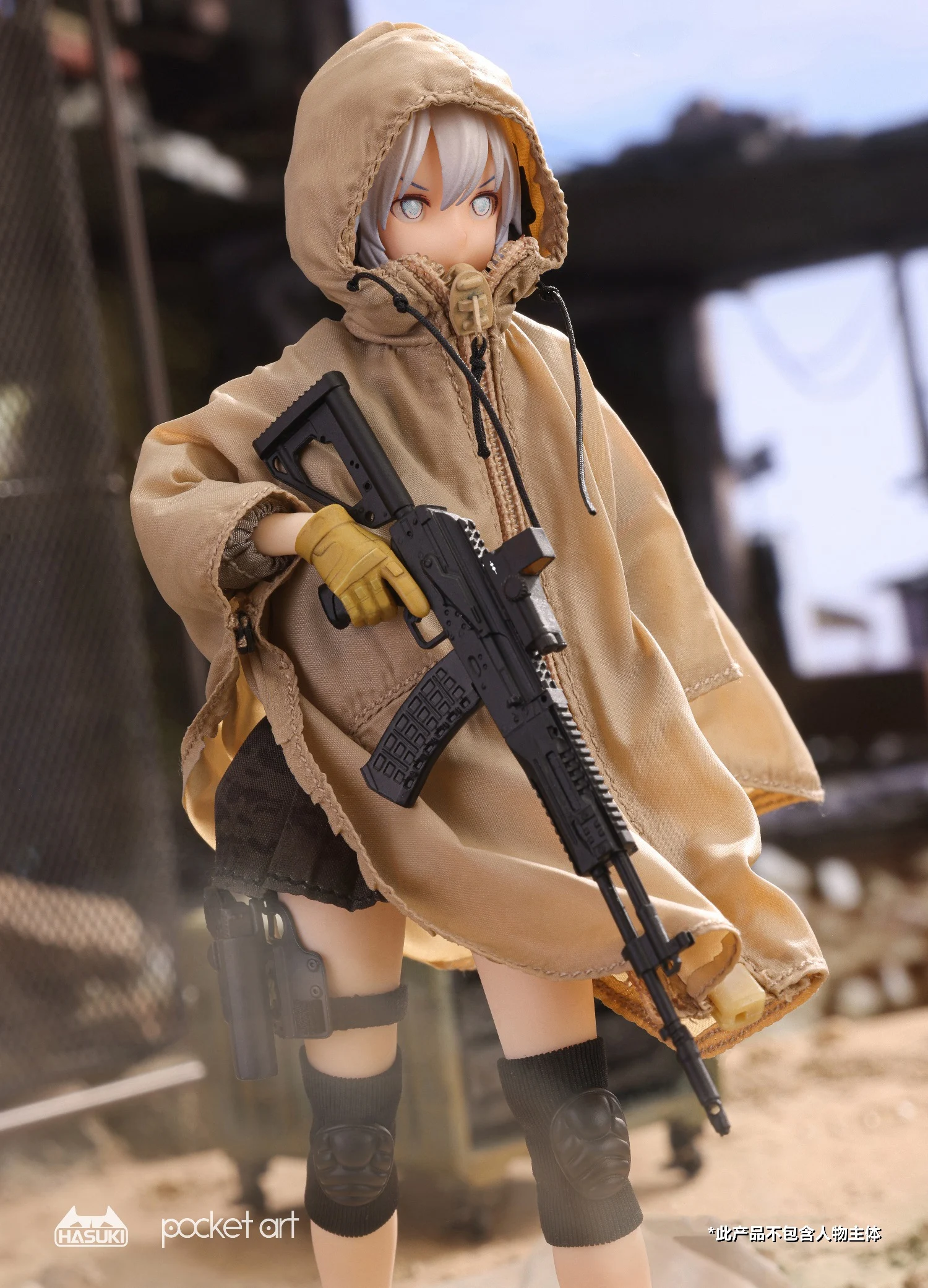 

Экшн-фигурка HASUKI PA003 + CS05 с карманами из арт-серии «загар» для женщин, боевой плащ «Маша», 1/12, 6 дюймов