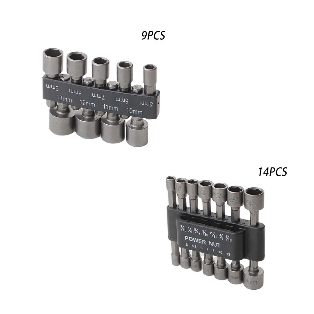

Hexagon Screwdriver Nuts Portable Professional Detachable Non-slip Automotive Part Woodworking Drill Bit 14pcs