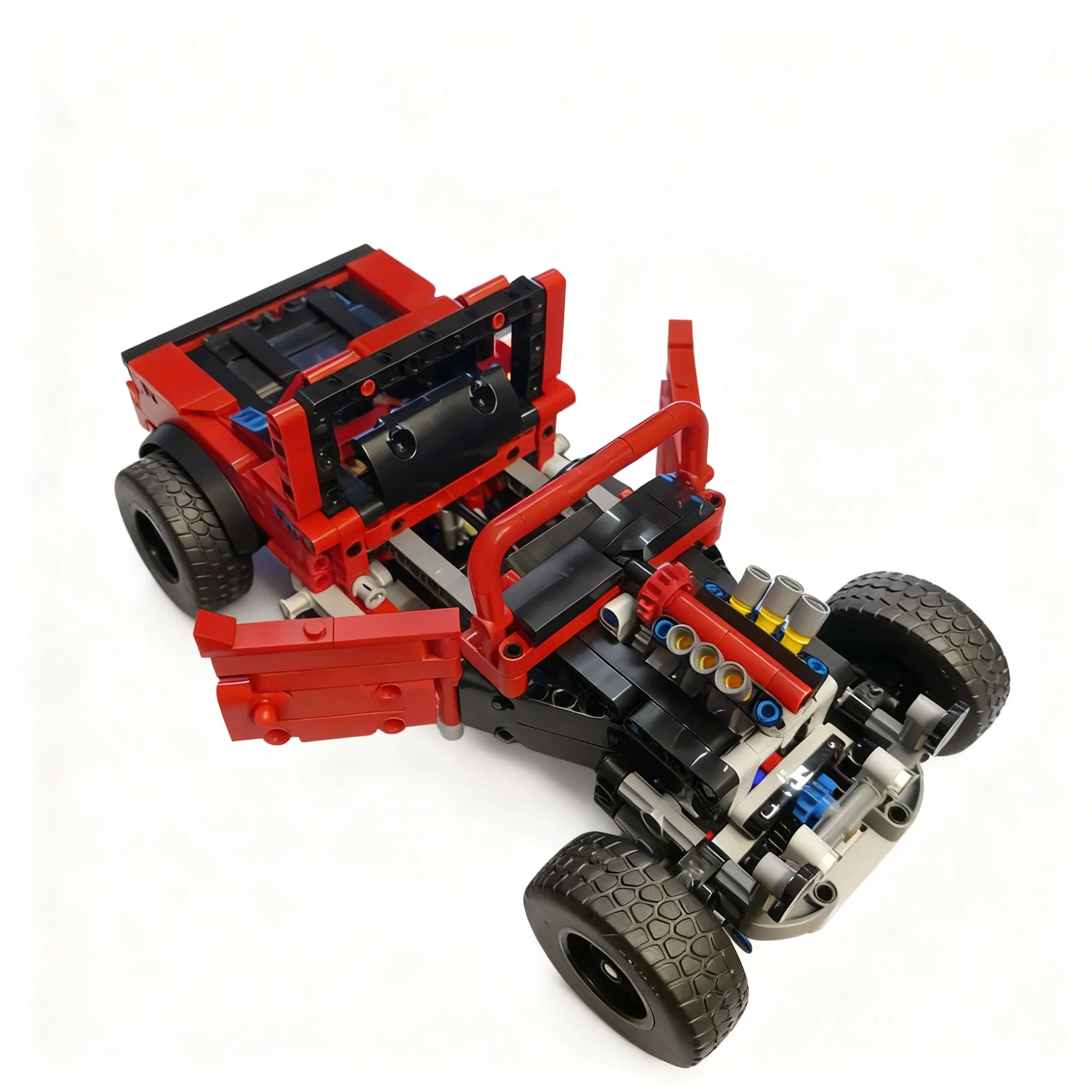 599 деталей MOC Hot Rod Pickup Alt B Техническая модель, строительные блоки, коллекция игрушек, художественные кирпичики, демонстрация, образовательный набор для творчества, сборка своими руками (art.: 3920dcbea0b35) - 3920dcbea0b35