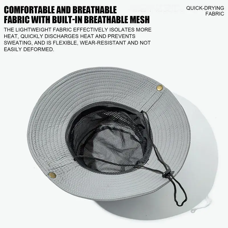 Панама для рыбалки Мужская Солнцезащитная шляпа с широкими полями летняя