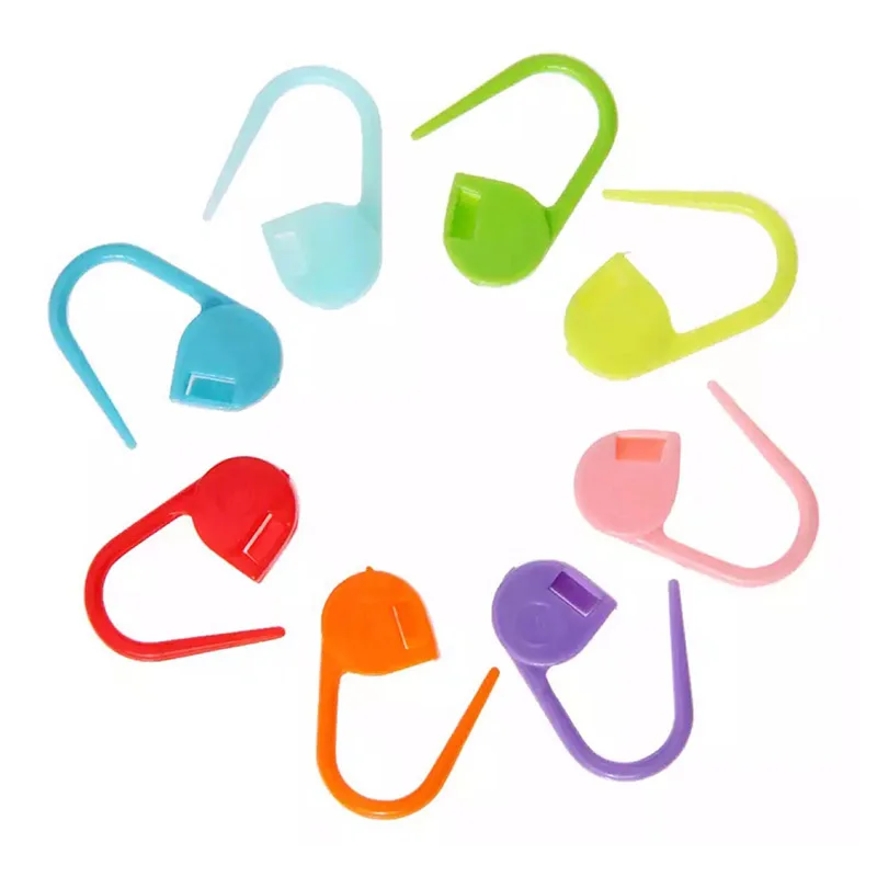

100Pcs Plastic Resin Small Clip Locking Stitch Markers Crochet Latch Knitting Tool Needle Hook Sewing Mixed Clothing Accessories