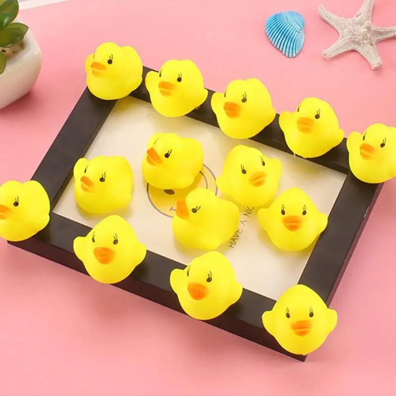 1 ~ 10 шт. милая утка детские погремушки игрушки для ванной сжимаемые животные