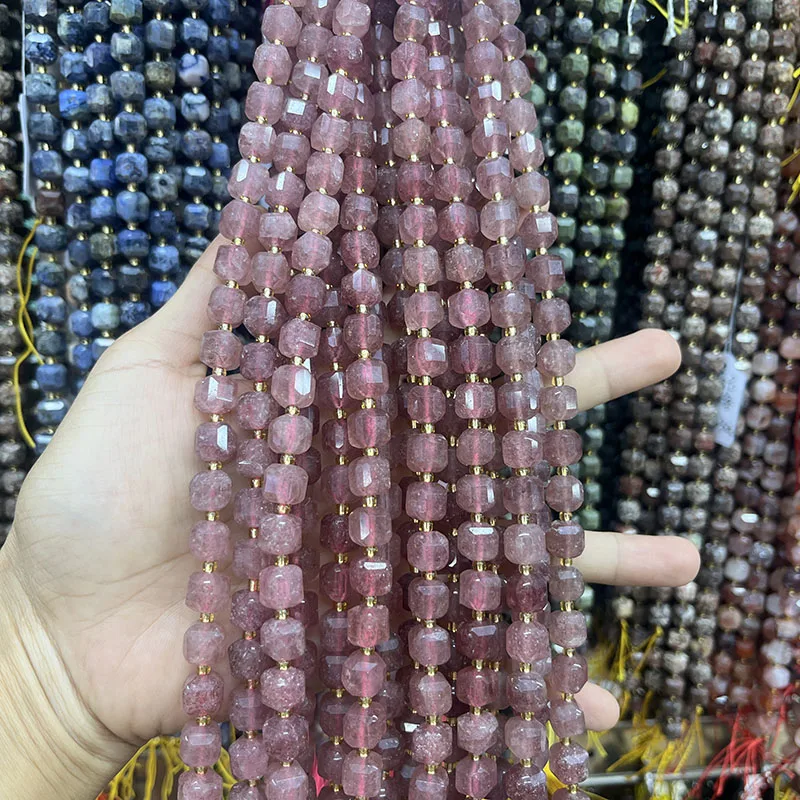 Граненые натуральные лазурит квадратные свободные бусины-разделители