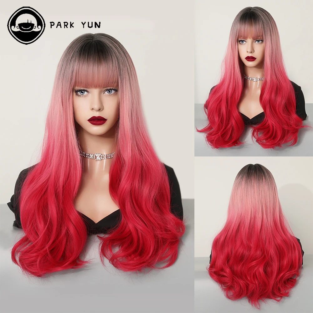 perruque-synthetique-longue-bouclee-rouge-sirene-avec-frange-cheveux-naturels-pour-femmes-fete-cosplay-lolita-quotidienne-resistante-a-la-chaleur