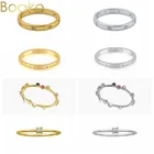 Посеребренные минималистичные панковские кольца BOAKO 18k для женщин, подарки на помолвку, юбилей, день рождения, вечеринку, 2021, трендовые ювелирные изделия