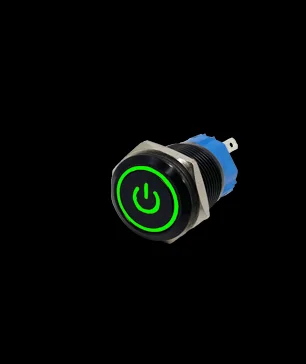 

Металлический переключатель Wenzhi черный 12/220 В