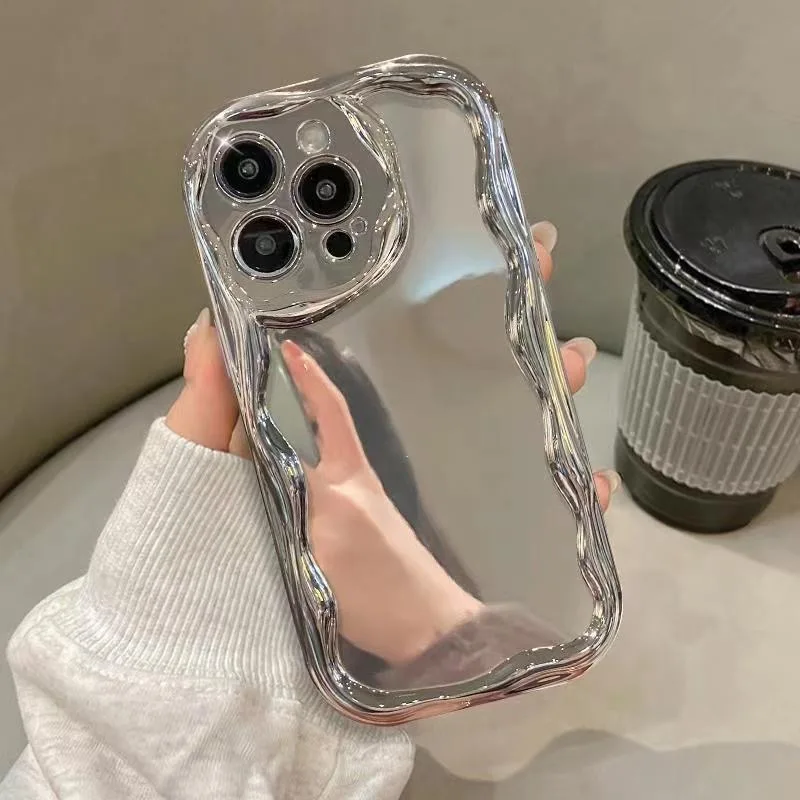 Зеркальный чехол для макияжа для iPhone 16, 15, 14, 13 Pro Max 13 15 ...