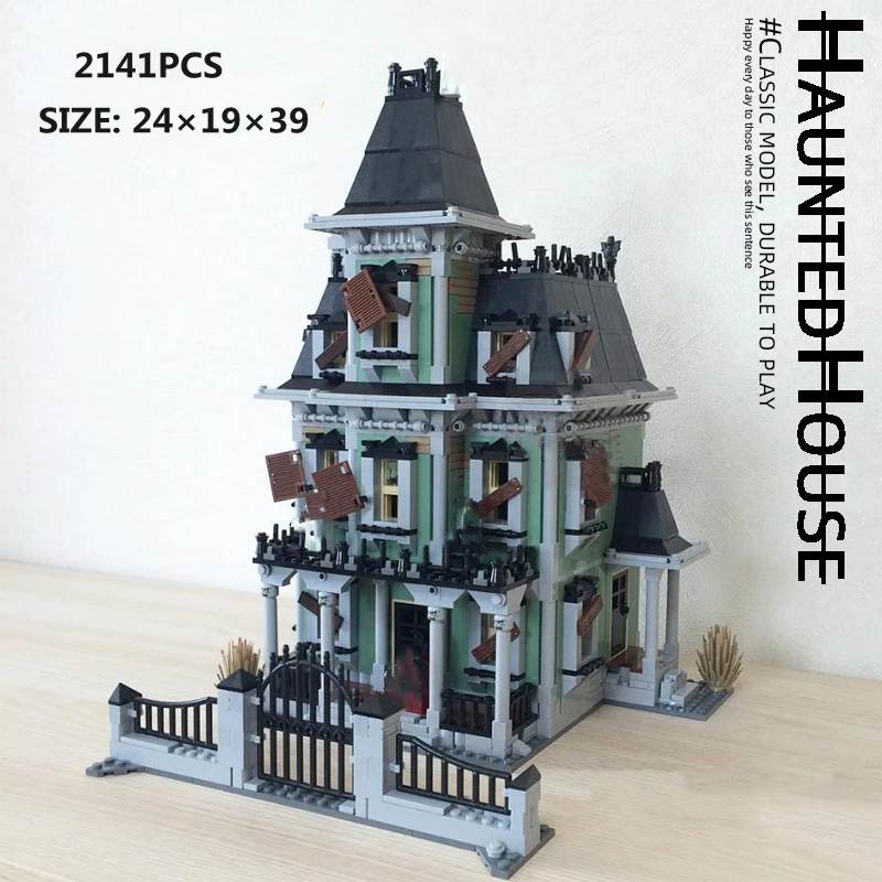 

Creator Expert Architecture Haunted House Building Blocks Monster Ghost Street View Bricks Toys for Kid Halloween Christmas Gift