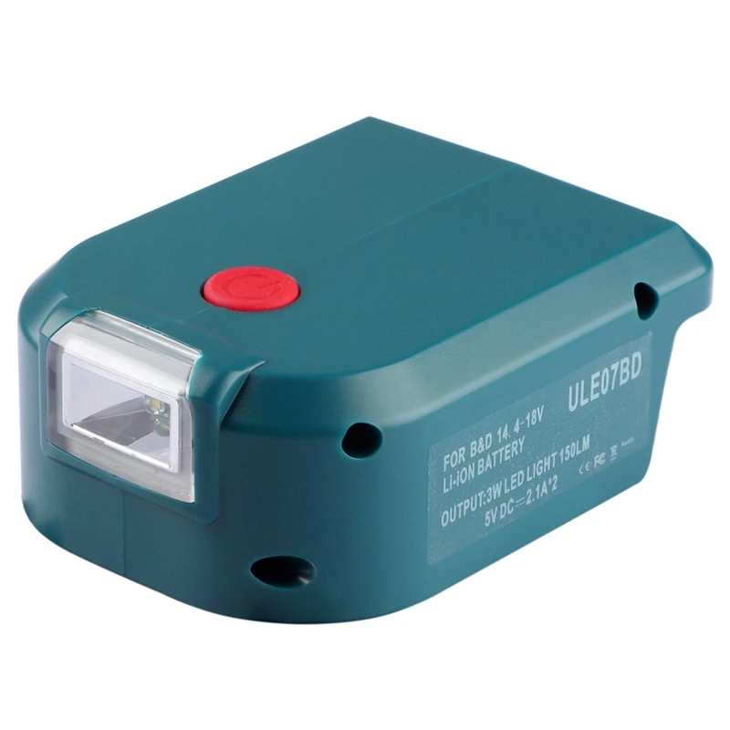 

Suitable For Battery Adapter 14V/18V Lithium Battery ADP05 LED Light USB Converter Charger