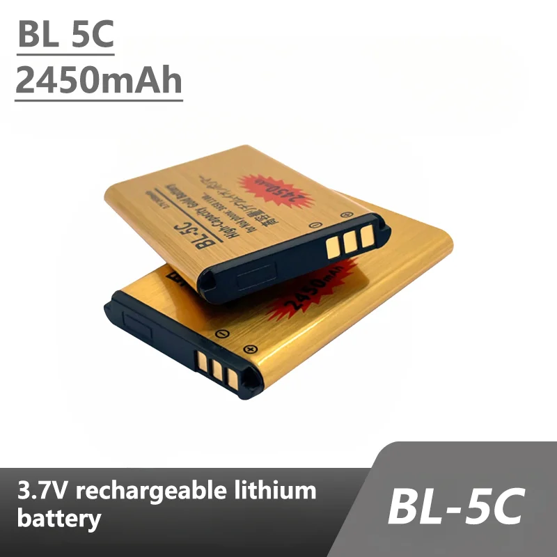 Фото BL-5C аккумулятор 3,7 В литий-ионный аккумулятор BL5C 2450 мАч для мобильного телефона Nokia 2600 1100 1110 1112 2610 6230 6630 BL-5C №1