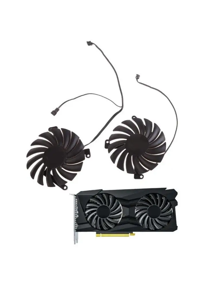 Фото Охлаждающий вентилятор 31BA Кулер для видеокарты для INNO3D GeForce RTX3070 LHR 8 ГБ TWINX2 Черный №1