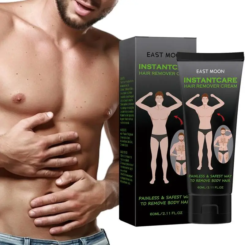 

Men Depilatory Cream Long-Lasting Fast-Acting Painless Hair Remover Hair Removal Cream For Chest Back Arms Legs Body Hair