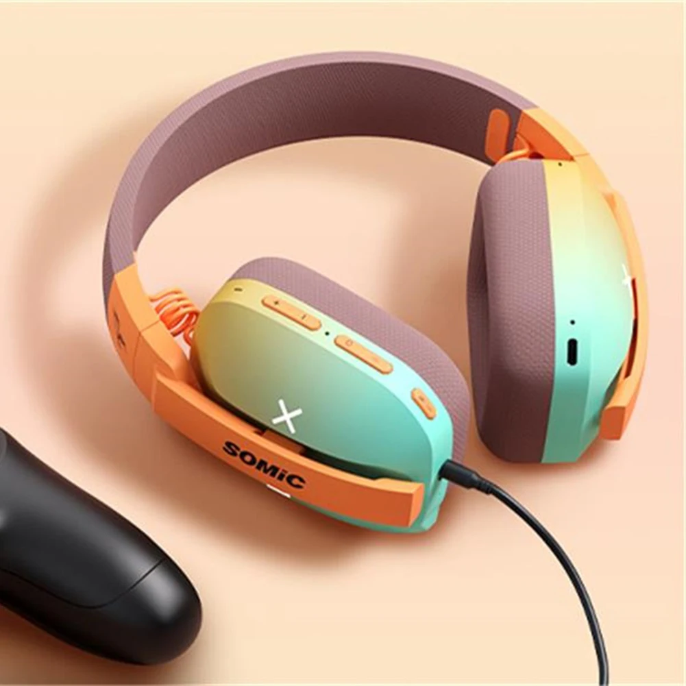 

SOMIC G810 Wireless Headphones Over Ear Bass Bluetooth/3.5mm/2.4G Connection 2 Sound Effects Gaming Earphones with Microphone