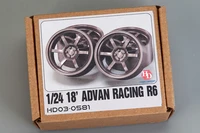 124 resin retrofit for car models hobby design hd03 0581 124 18 advan racing r6 wheels resinmetal wheelsdecals car wheels