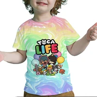 kids toca life world 3d print tshirts boys girls cartoon t shirts toddler children anime t shirts streetwear tee tops camiseta