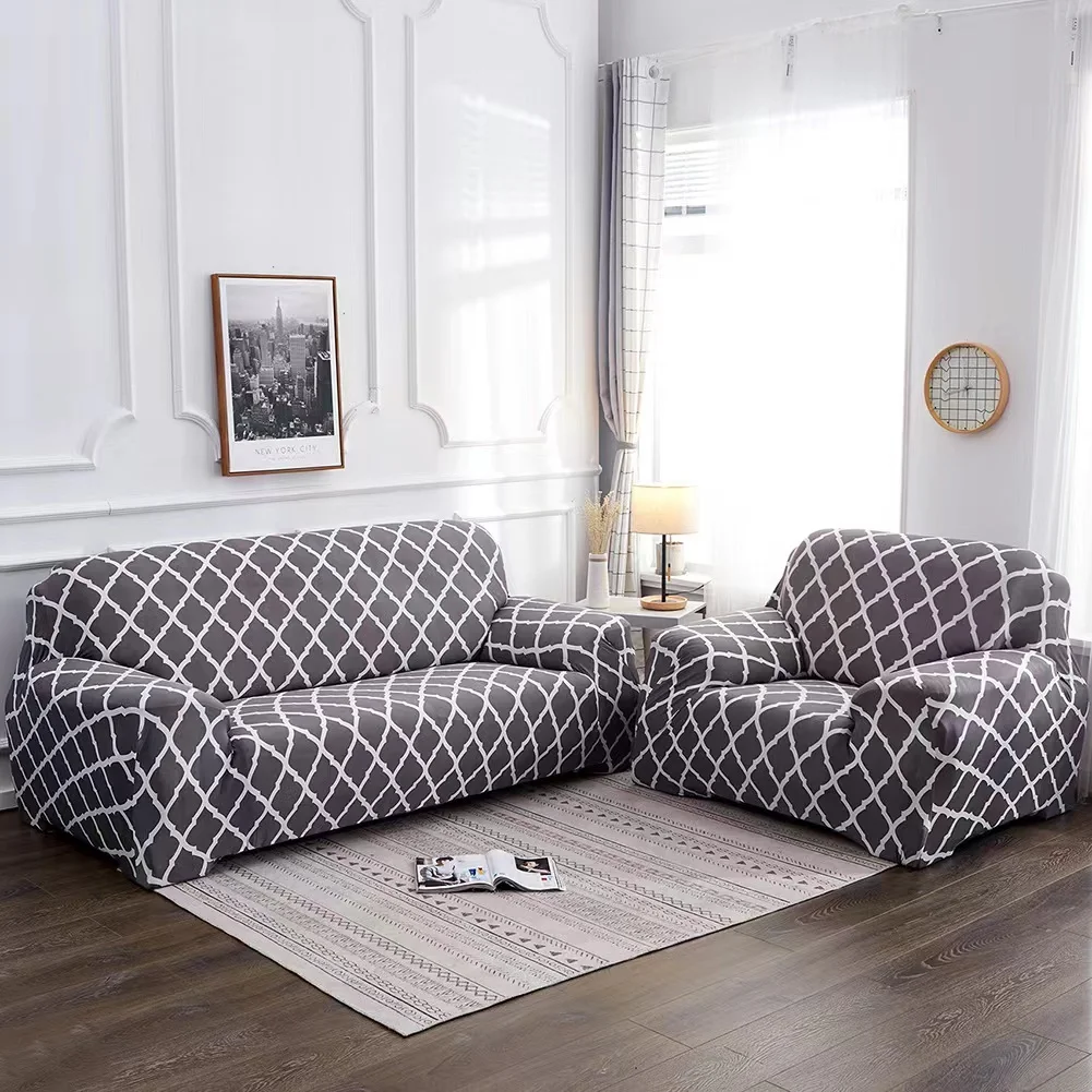 

Geometric Stretch Sofa Covers for Living Room Modern Couch Cover for Different Shape Sofa Chair L-Style Sofa Slipcover