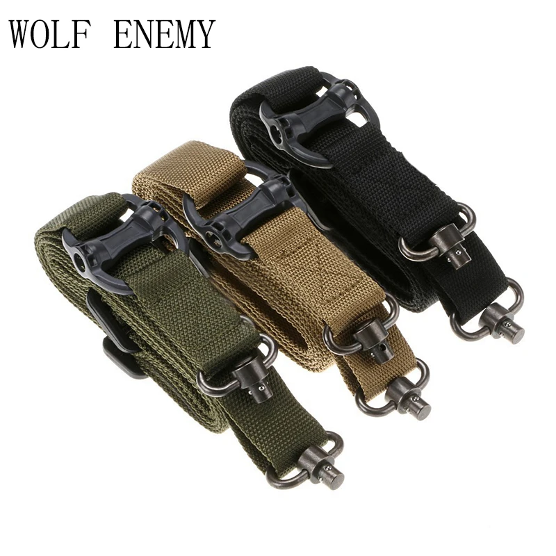 

Airsoft Hunting Tactical Rifle Gun Sling Strap Quick Detach QD Swivel Dual Two 2 Points Gun Sling Shooting Outdoor Accessories