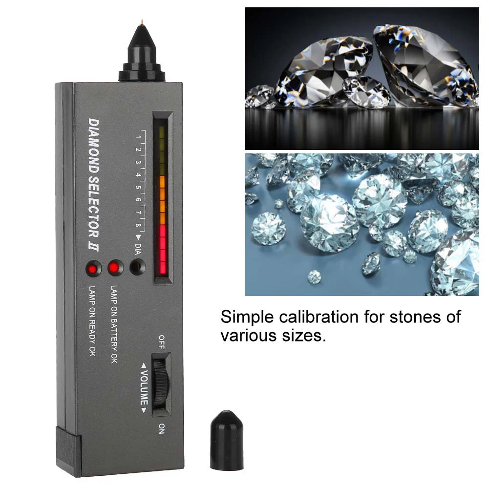 

Professional High Accuracy Diamond Tester 2 Gemstone Gem Selector Jewelry Watcher Tool LED Diamond Indicator Test Pen